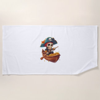 Bottenboekanier � Grappige Piratenschedel Strandlaken