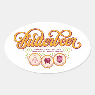 BOTTERBIER™ Beschikbaar in de tovertaverne Ovale Sticker