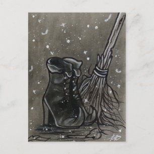 Bottes à chier bottes à sorcières Halloween Carte 