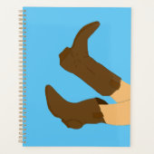 Bottes Cowboy sur Arrière - plan bleu clair (Devant)