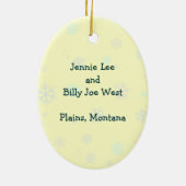 Bottes de cow-boy, premier ornement de flocon de n (Dos)