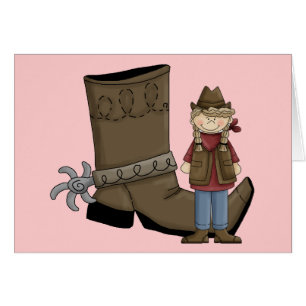 Bottes de cow-girl et dents mignonnes - blanc