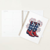 Bottes de cowboy patriotiques conception de chemis (Devant avec enveloppe)