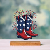 Bottes de cowboy patriotiques conception de chemis (Neutre)