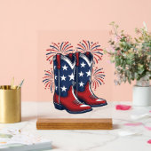 Bottes de cowboy patriotiques conception de chemis (Mariage)