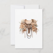 Bottes de cowboy rustiques et carte de réponse de  (Dos)