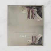 Bottes de Cowboy Western Mariage Place Cartes d'Es (Extérieur déplié)