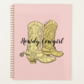 Bottes de cowgirl jaune rose (Devant)