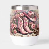 Bottes de cowgirl roses et style occidental Rose (Arrière)