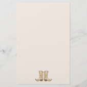 Bottes de cowgirl rustiques Papeterie de campagne  (Dos)