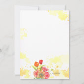 Bottes de jardin et fleurs Invitation (Dos)