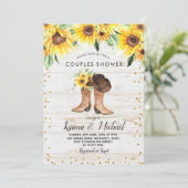 Bottes de tournesol rustique Couples Invitation do (Debout devant)