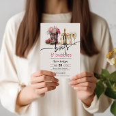 Bottes et bulles Carte d'invitation de la douche n
