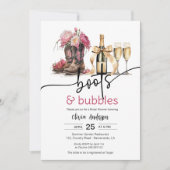 Bottes et bulles Carte d'invitation de la douche n (Devant)