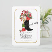 Bottes et bulles Invitation de la douche de Noël (Debout devant)