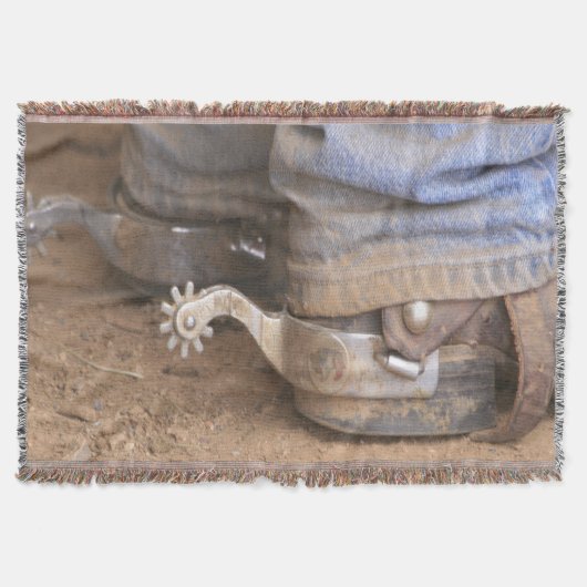 Bottes Et Éperons De Cowboy Jetent Une Couverture (Devant)