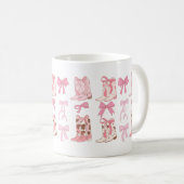 Bottes et vaches de fille Coquette Mug Esthétique (Devant droit)
