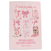 Bottes et vaches Western Cadeau personnalisé sac (Devant)