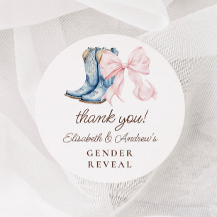 Bottes ou vaches Sexe Révéler Stickers Merci