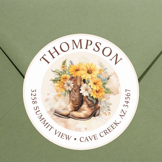 Bottes Pour Femme Avec Fleurs Étiquettes D'Adresse