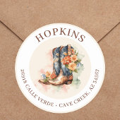 Bottes Pour Femme Avec Fleurs Étiquettes D'Adresse