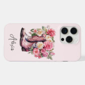 Bottes roses avec monogramme de fleurs (Verso Horizontal)