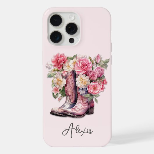Bottes roses avec monogramme de fleurs (Verso)