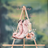 Bottes roses et Fête des mariées en verre de champ (Neutre)