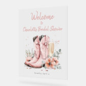 Bottes roses et Fête des mariées en verre de champ (Angle)