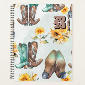 Bottes rustiques de cowboy et aquarelle de tournes