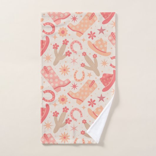 Bottes Super pour filles de Pêcher Fuzz et motif C (Serviette à main)