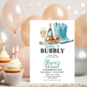 Bottes Turquoise Cowboy et Invitation Bubbly Party
