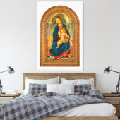 Botticelli (1445-1510) Madonna en kind op de troon Canvas Afdruk (Insitu (Slaapkamer))