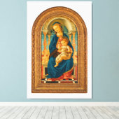 Botticelli (1445-1510) Madonna en kind op de troon Canvas Afdruk (Insitu (Houten vloer))