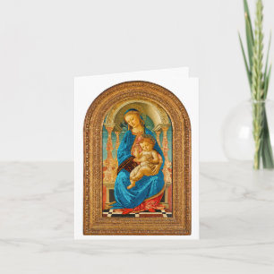 Botticelli (1445-1510) Madonna en kind op de troon Kaart