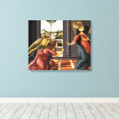 Botticelli-aankondiging Canvas Afdruk (Insitu (Houten vloer))