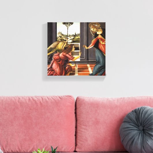 Botticelli-aankondiging Canvas Afdruk (Insitu (Woonkamer))