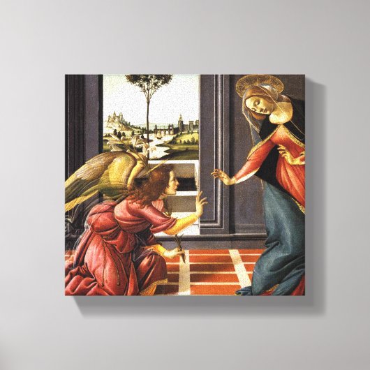 Botticelli-aankondiging Canvas Afdruk (Voorkant)