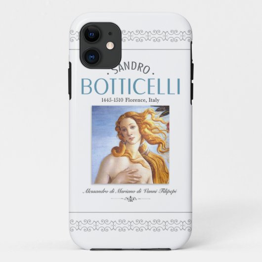 Botticelli Birth of Venus Painting and Painter Bio Case-Mate iPhone Case (Achterkant)
