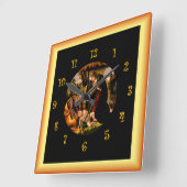 Botticelli ~ De aanbidding van het Christuskind ~ Vierkante Klok (Hoek)