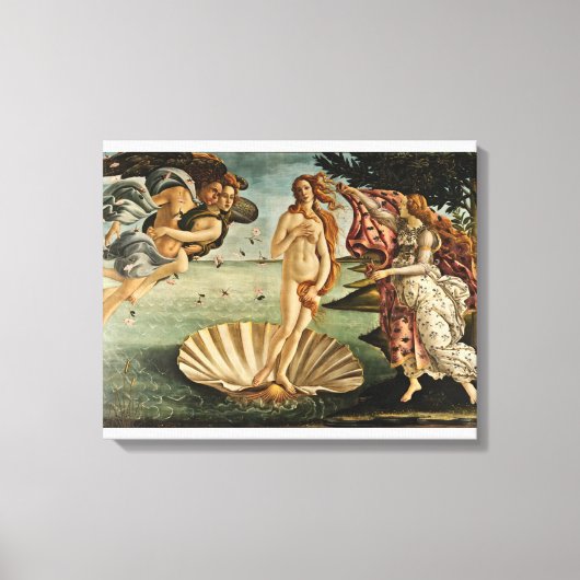 Botticelli - de geboorte van Venus Canvas Afdruk (Voorkant)