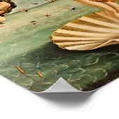 Botticelli - de geboorte van Venus Poster (Hoek)