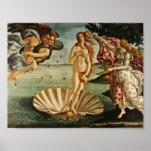 Botticelli - de geboorte van Venus Poster (Voorkant)