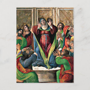 Botticelli - De nederdaling van de Heilige Geest Briefkaart
