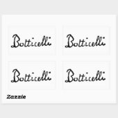 Botticelli handtekening rechthoekige sticker (Vel)