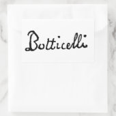 Botticelli handtekening rechthoekige sticker (Tas)