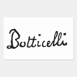Botticelli handtekening rechthoekige sticker