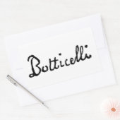 Botticelli handtekening rechthoekige sticker (Envelop)