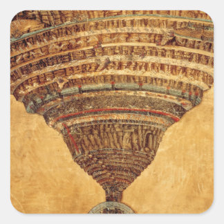 Botticelli "Inferno" Vierkante Sticker