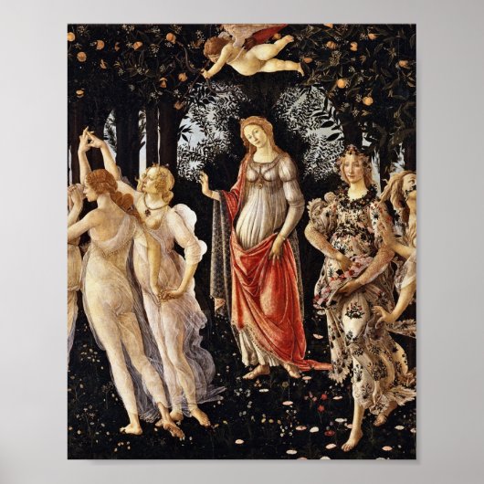 Botticelli - La Primavera .Spring Poster (Voorkant)